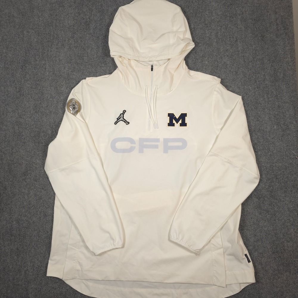 Michigan Wolverines Cfp Windbreaker Mens 2xl Nike Jordan Jumpman Team Issued